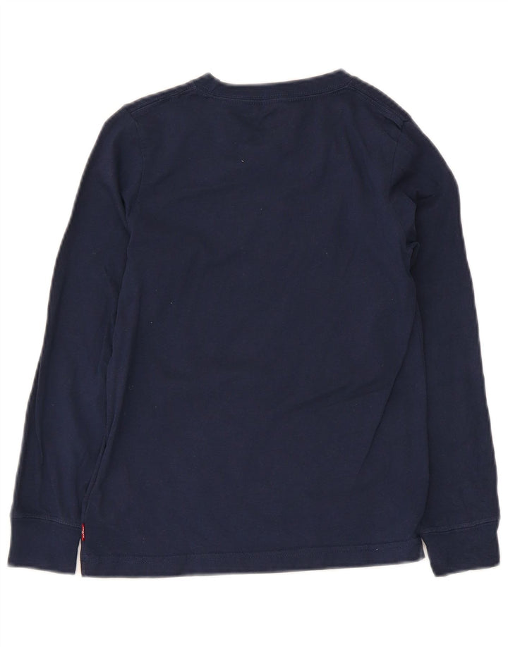 Levi's Boys Graphic Top Manga Larga 7-8 Años Azul Marino Algodón