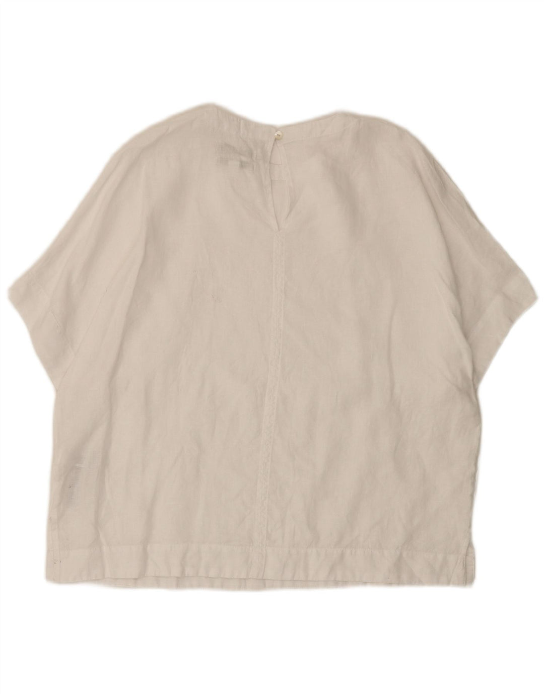Marks & Spencer Blusa extragrande para mujer UK 44 Grande Lino blanco