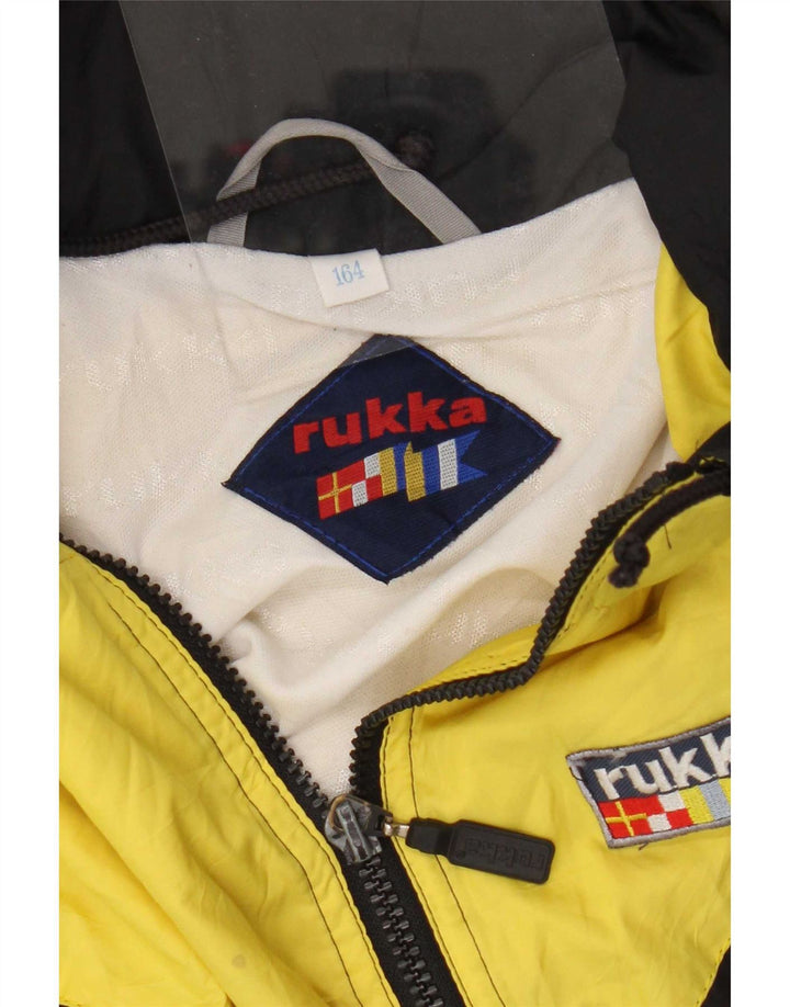 Rukka Hombre Chándal Top Chaqueta Mediano Negro Colorblock