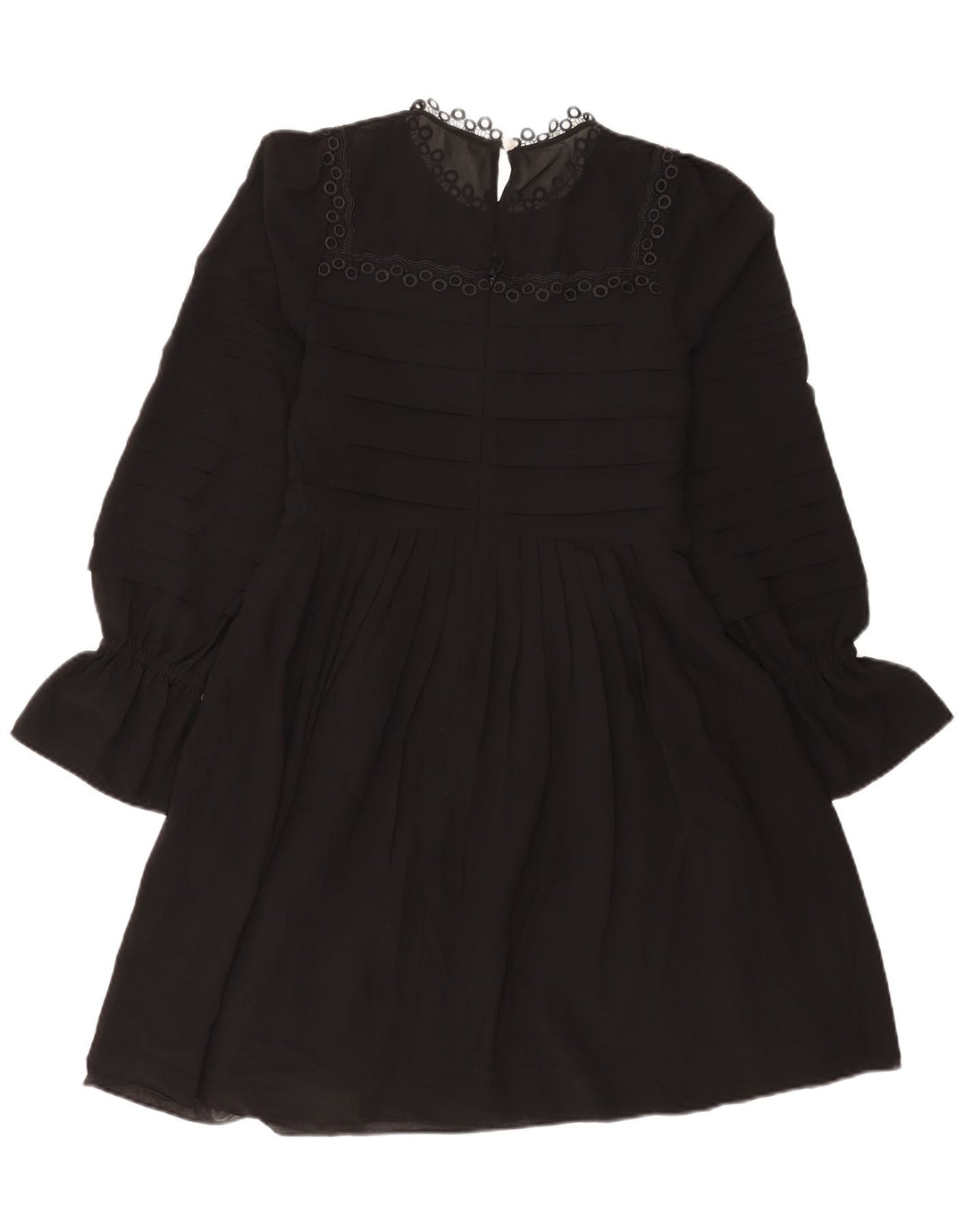 Ted Baker Vestido de manga larga para mujer, talla 2, poliéster negro pequeño
