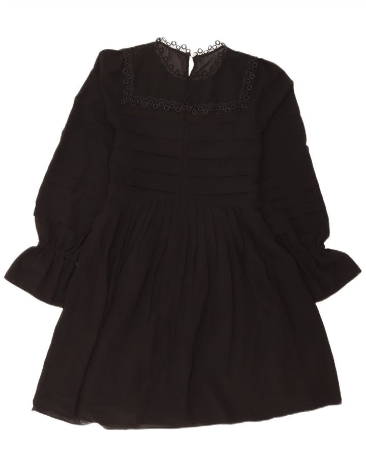 Ted Baker Vestido de manga larga para mujer, talla 2, poliéster negro pequeño