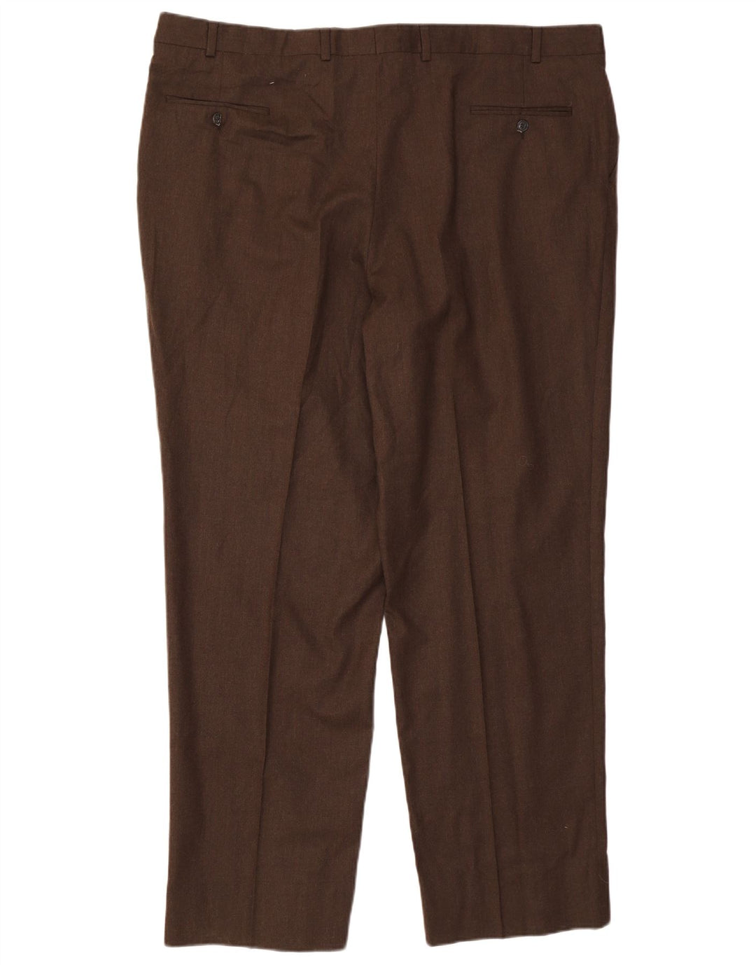 RALPH LAUREN Pantalón de traje con pinzas para hombre W46 L33 Lana marrón