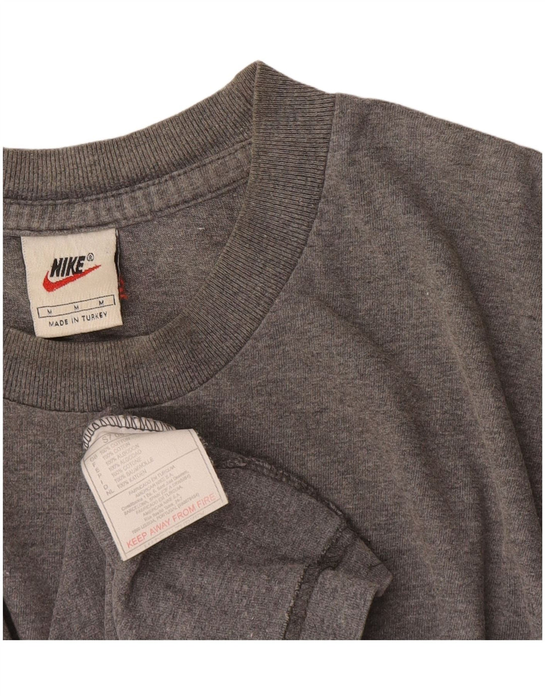 Camiseta Nike Hombre Top Gris Medio De Algodón Moteado