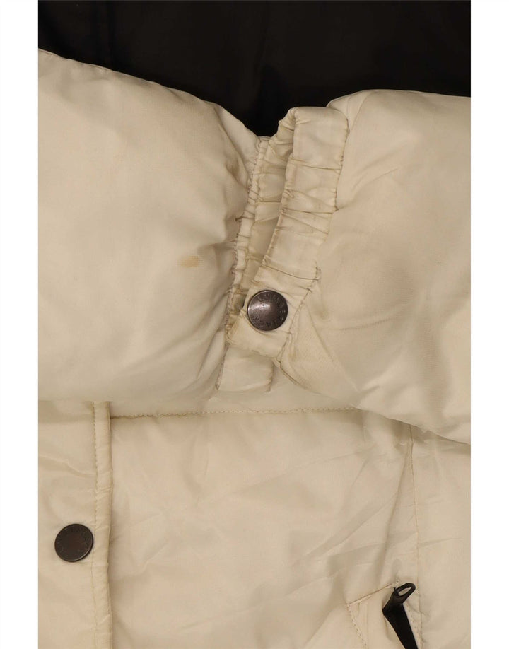 Chaqueta acolchada con capucha para mujer Lumberjack IT 42 Medium White Colourblock
