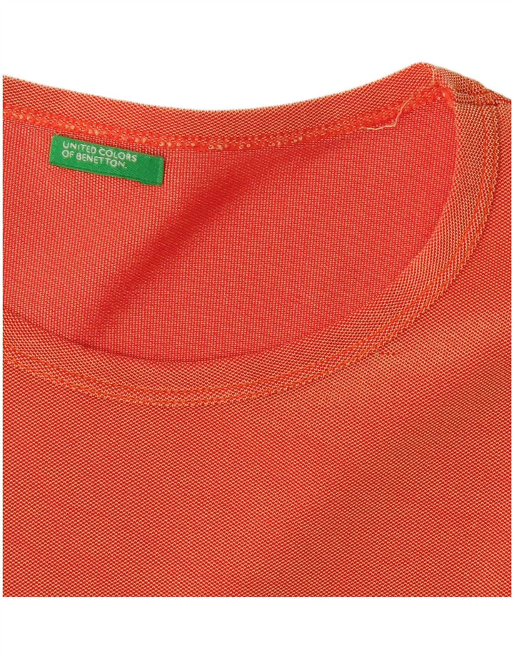 Camiseta Benetton Mujer UK 40 Mediana Naranja