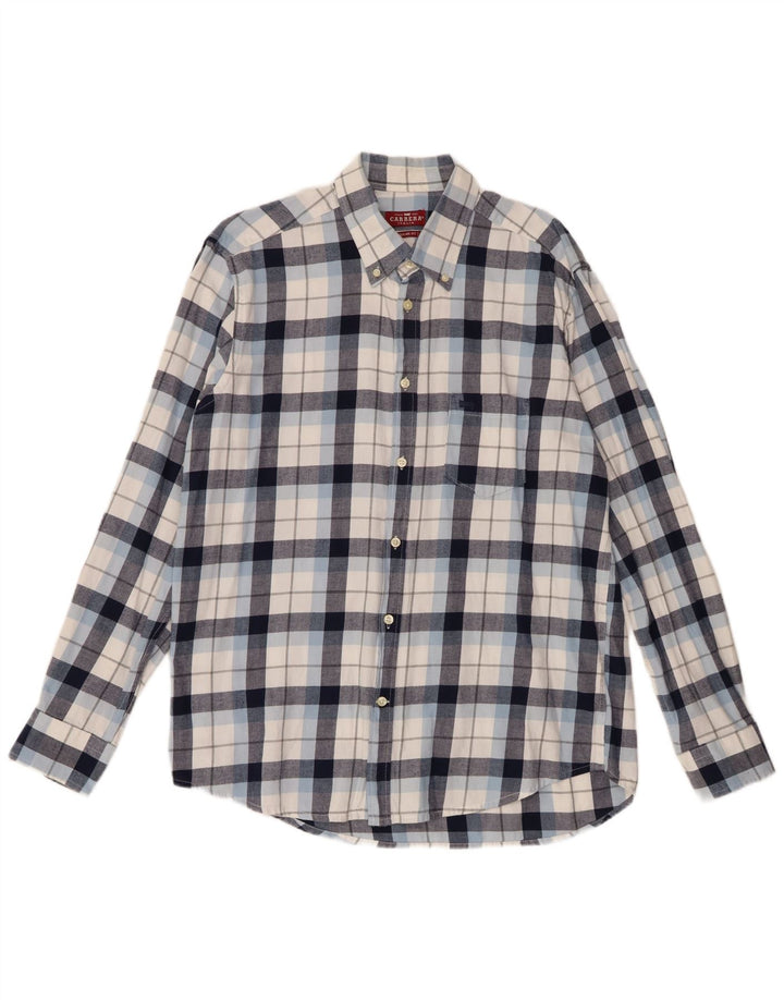 Camisa Carrera Hombre Regular Fit XL Algodón Azul