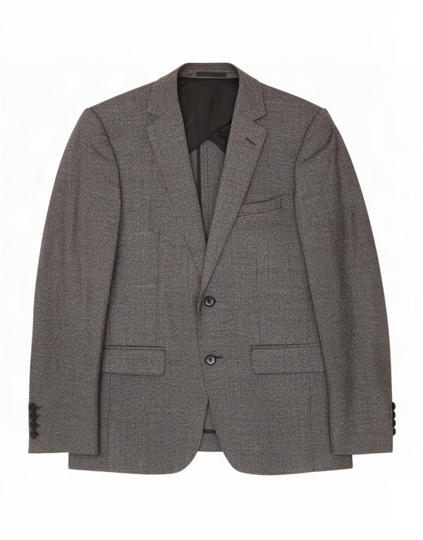 Chaqueta tipo blazer de 2 botones para hombre Reiss UK 38 Lana moteada gris medio