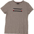Tommy Hilfiger Camiseta gráfica para mujer Top grande de algodón gris