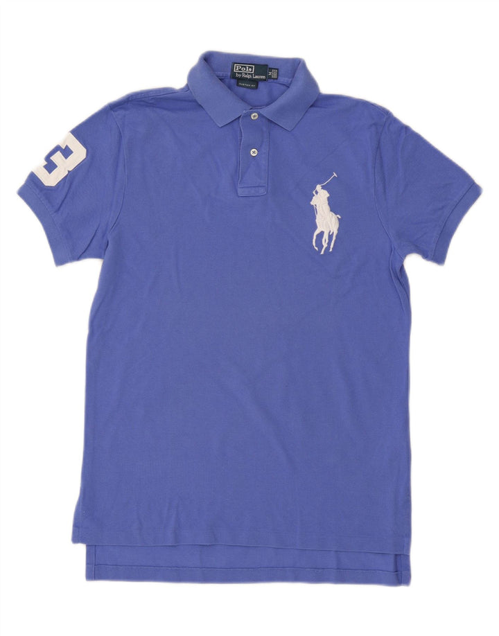 POLO RALPH LAUREN Polo de ajuste personalizado con gráfico para hombre Algodón azul medio