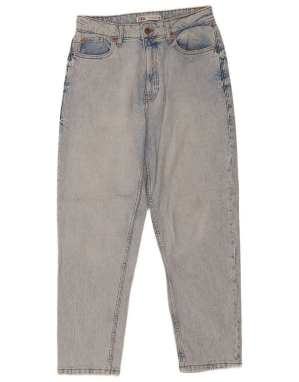 Zara Jeans De Cintura Alta Para Mujer EU 38 Small W28 L27 Algodón Azul