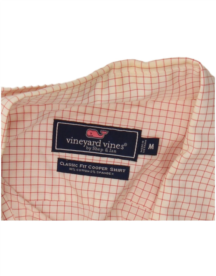 Vineyard Vines Camisa de corte clásico para hombre Algodón a cuadros blanco mediano