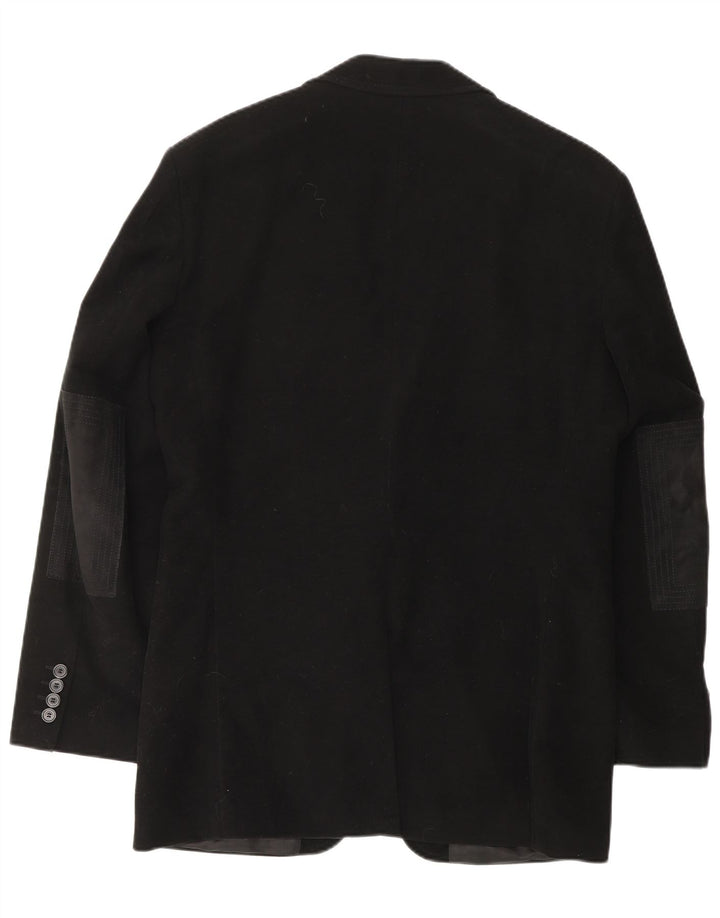 HUGO BOSS Chaqueta tipo blazer de 2 botones para hombre EU 48 Mediana Algodón negro