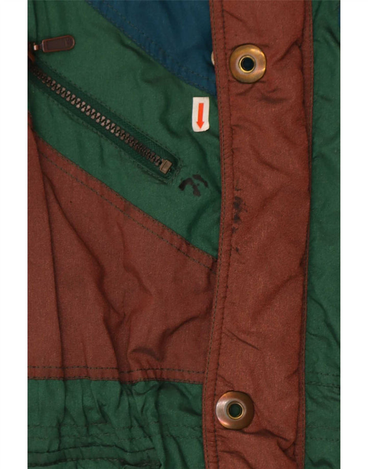 Silvy Chaqueta de esquí para hombre IT 52 XL Verde Colorblock Poliéster