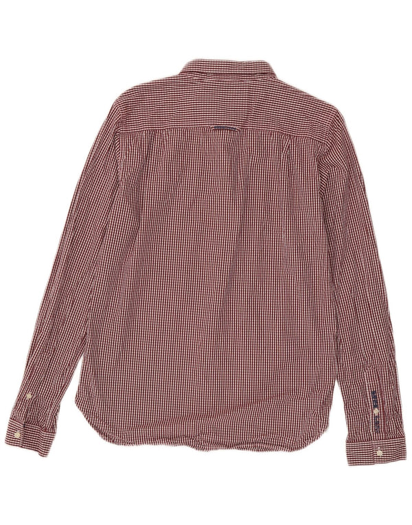Superdry Mens Shirt Large Red Gingham Cotton