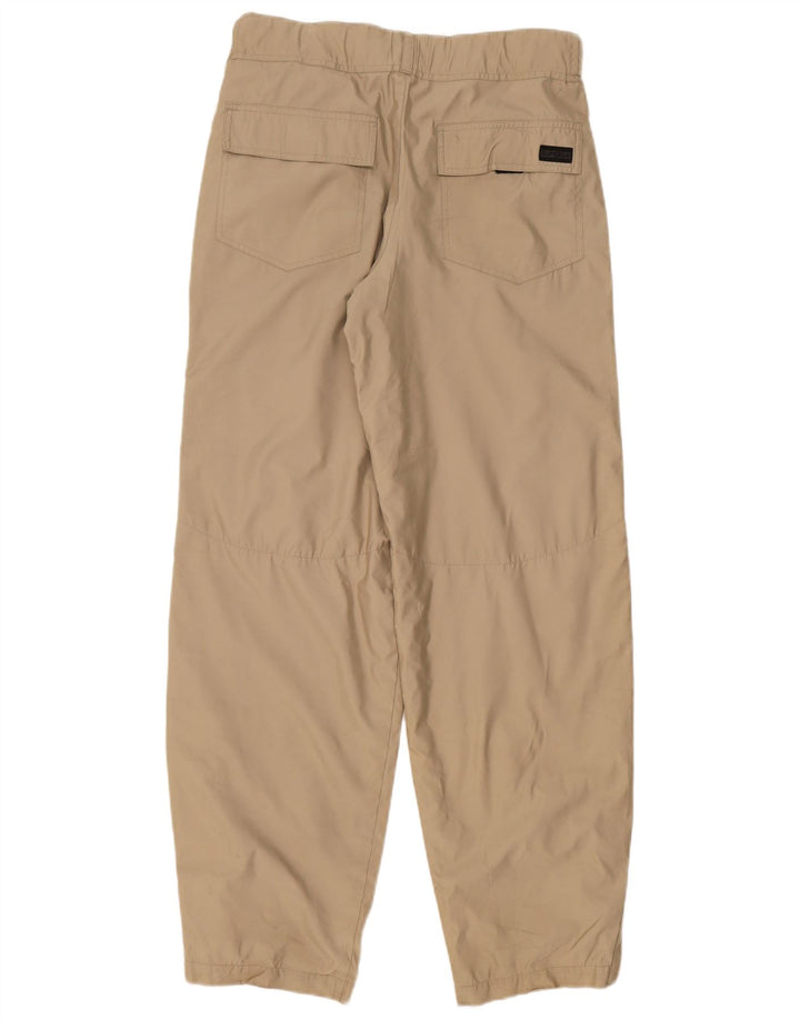Superga Hombre Pantalones Casuales Rectos Medianos W30 L33 Poliéster Beige