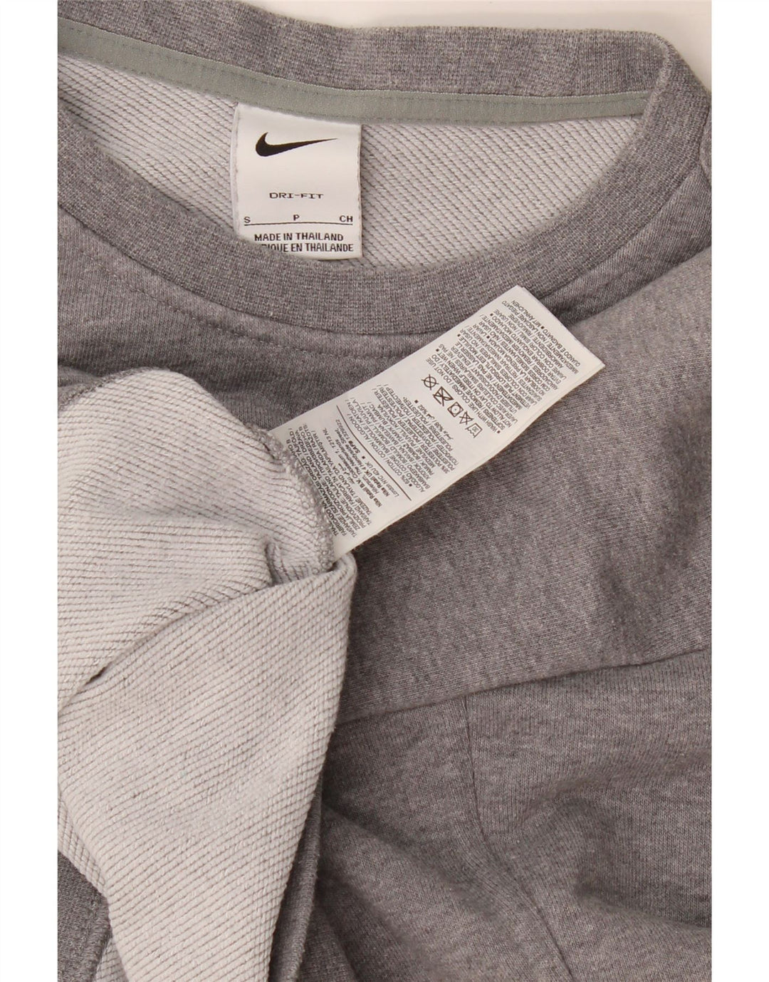Nike - Sudadera extragrande con gráfico corto para mujer, talla 10, color gris