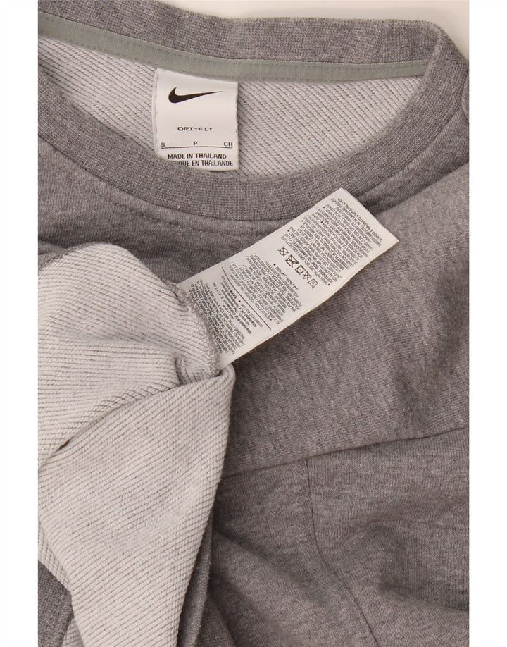 Nike - Sudadera extragrande con gráfico corto para mujer, talla 10, color gris