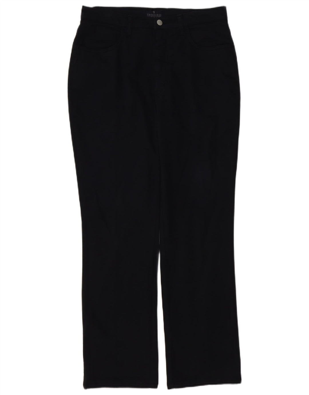 TRUSSARDI Pantalones casuales cónicos para mujer W34 L30 Algodón negro