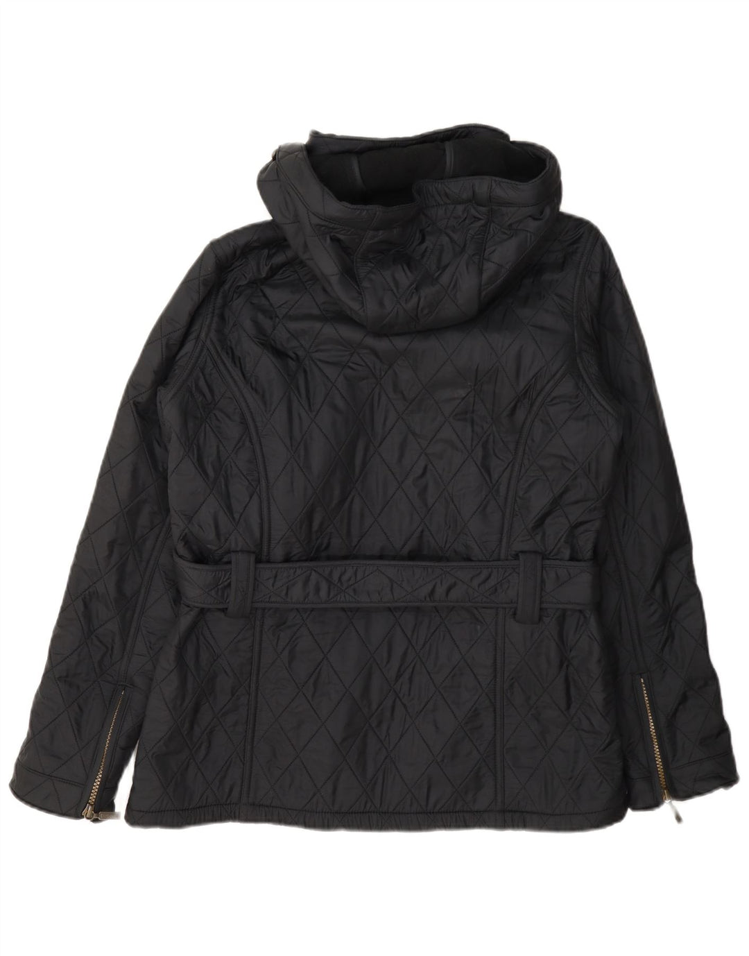 Barbour Chaqueta Acolchada Con Capucha Para Mujer UK 12 Poliamida Gris Medio