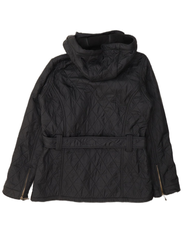 Barbour Chaqueta Acolchada Con Capucha Para Mujer UK 12 Poliamida Gris Medio