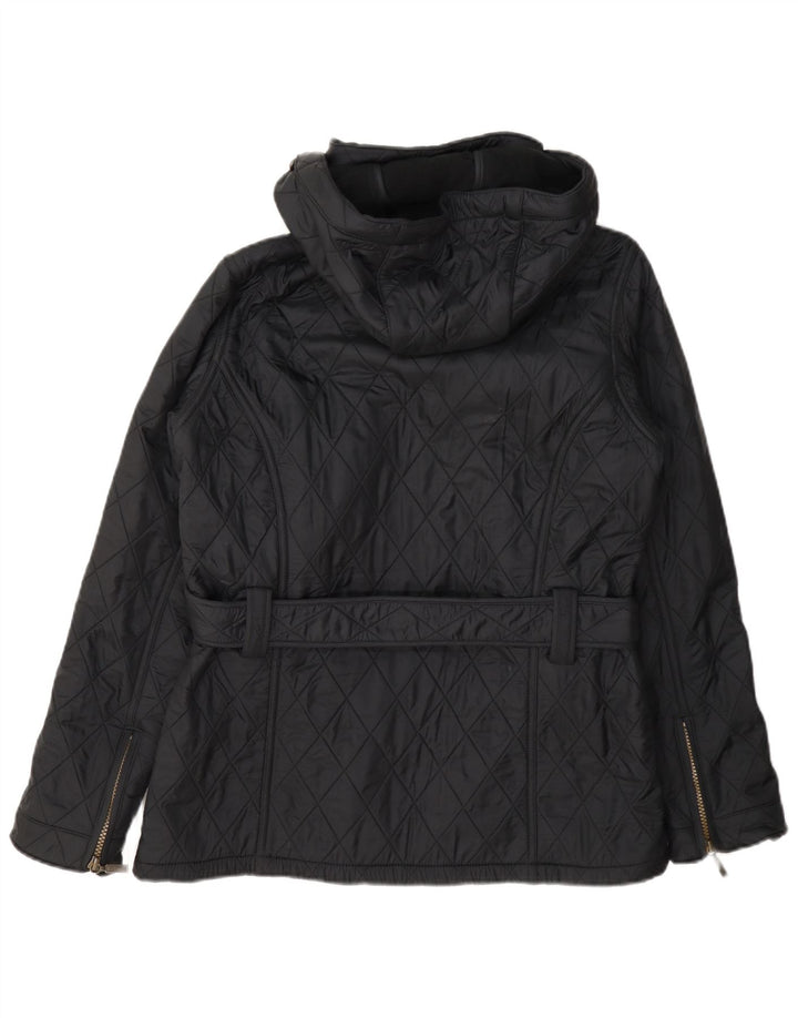 Barbour Chaqueta Acolchada Con Capucha Para Mujer UK 12 Poliamida Gris Medio