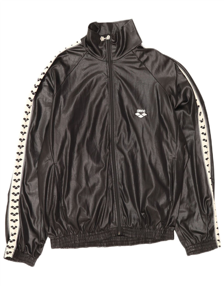 Arena Hombre Gráfico Chándal Top Chaqueta XL Negro Colorblock Poliéster