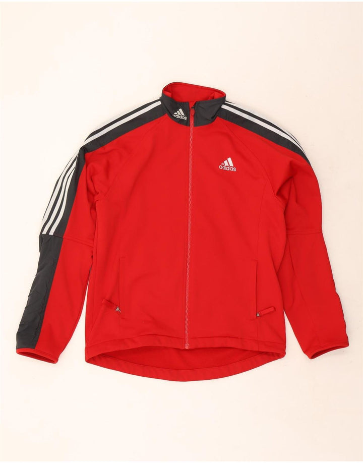 Adidas - Chaqueta de chándal para hombre, talla 42/44, poliéster color rojo grande