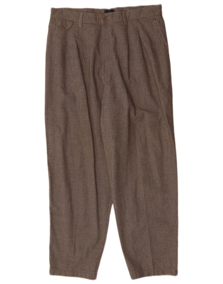 LEE Pantalones Chinos Pegged para Mujer US 18 2XL W36 L28 Marrón Pata de Gallo