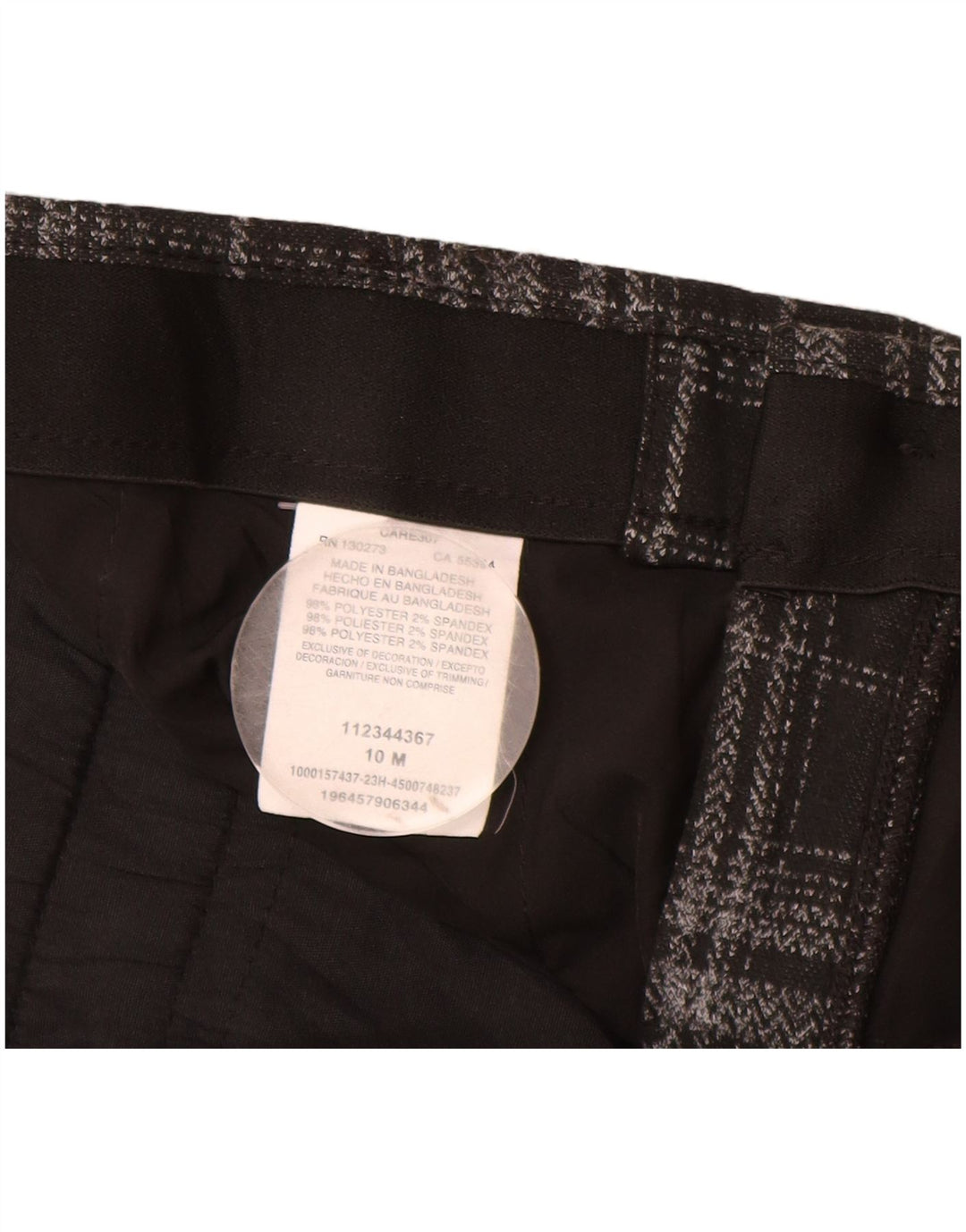 Lee Pantalones Chinos para Mujer US 10 Large W30 L30 Black Check Poliéster
