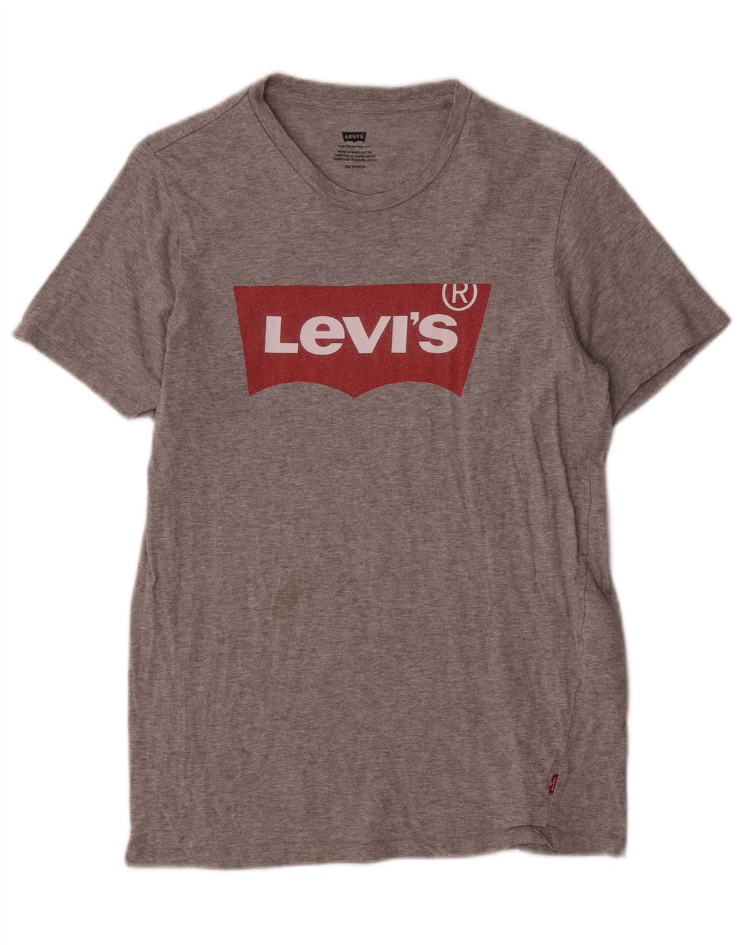 Levi's Camiseta gráfica para hombre Top XS Gris Algodón