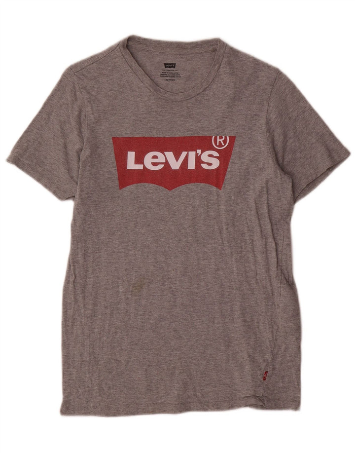 Levi's Camiseta gráfica para hombre Top XS Gris Algodón