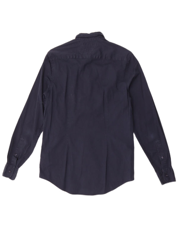 Camisa Tommy Hilfiger Hombre Slim Fit Algodón Azul Marino Medio