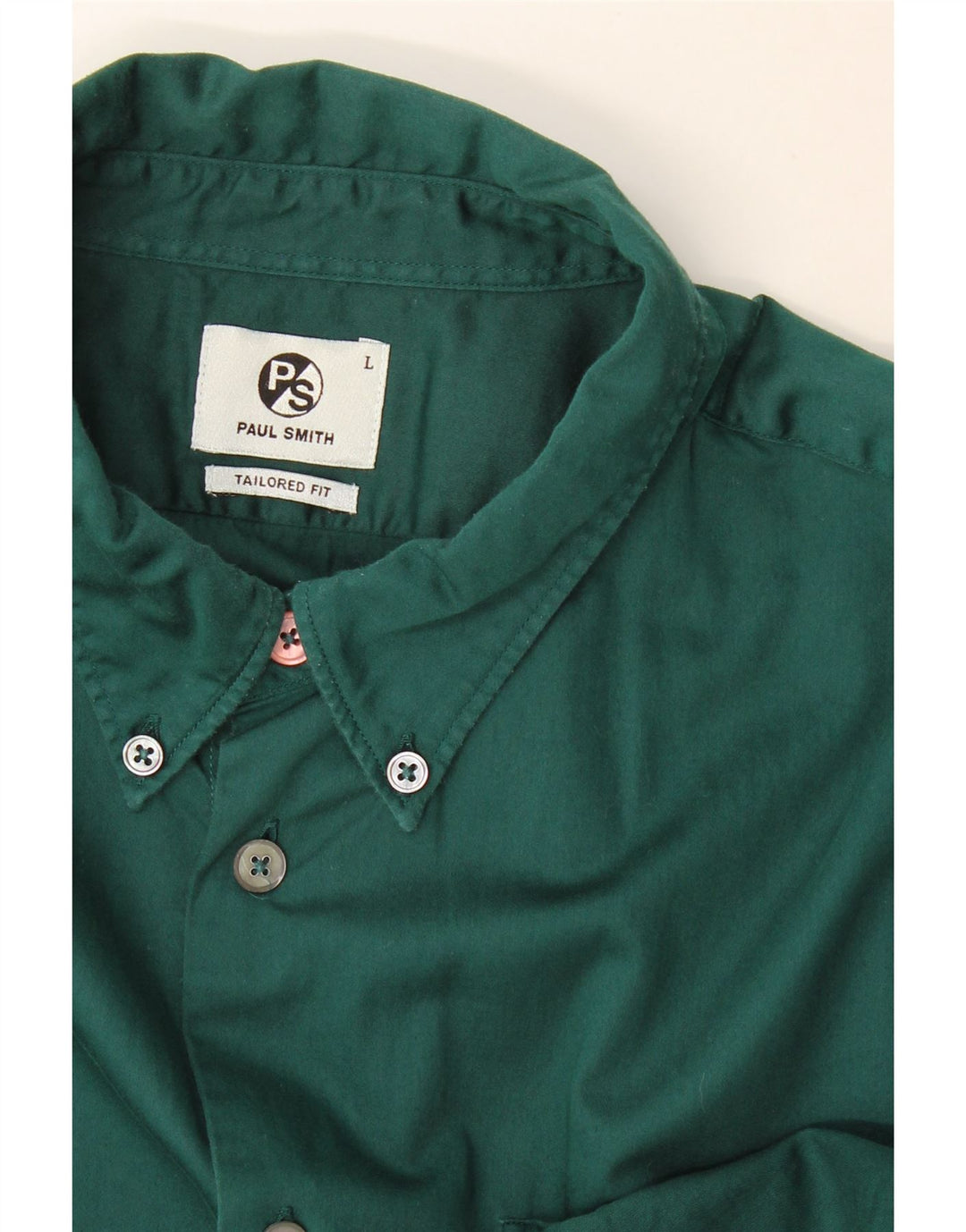 Paul Smith Camisa a medida para hombre, talla grande, verde