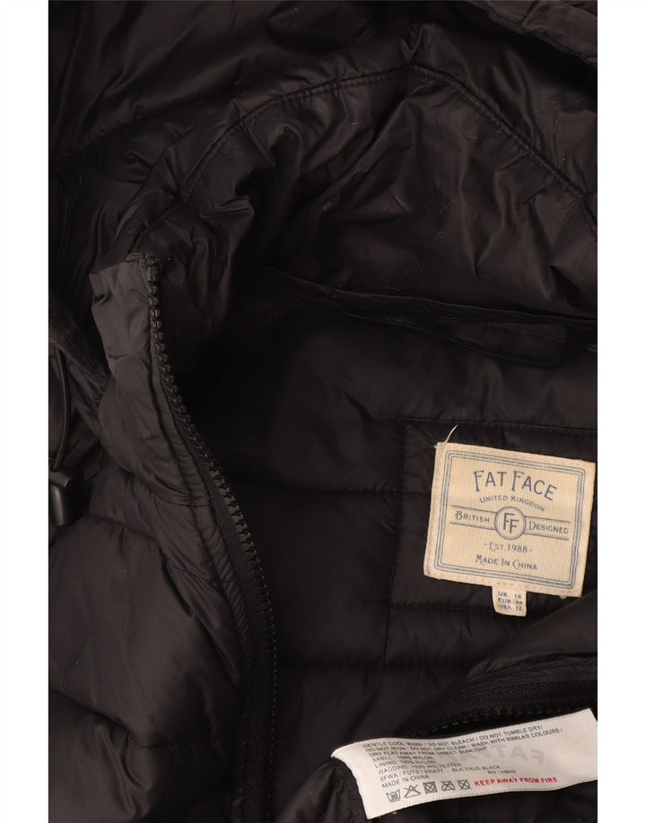 Chaqueta acolchada con capucha para mujer Fat Face UK 46 Large Nylon negro