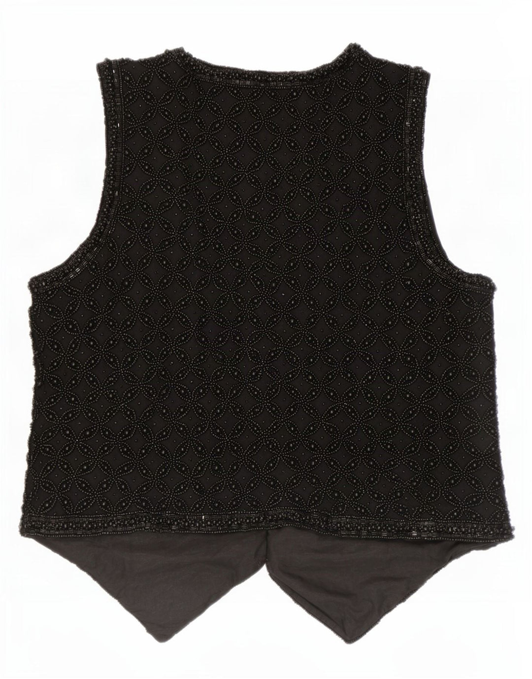 Vintage mujer chaleco Reino Unido 14 medio negro