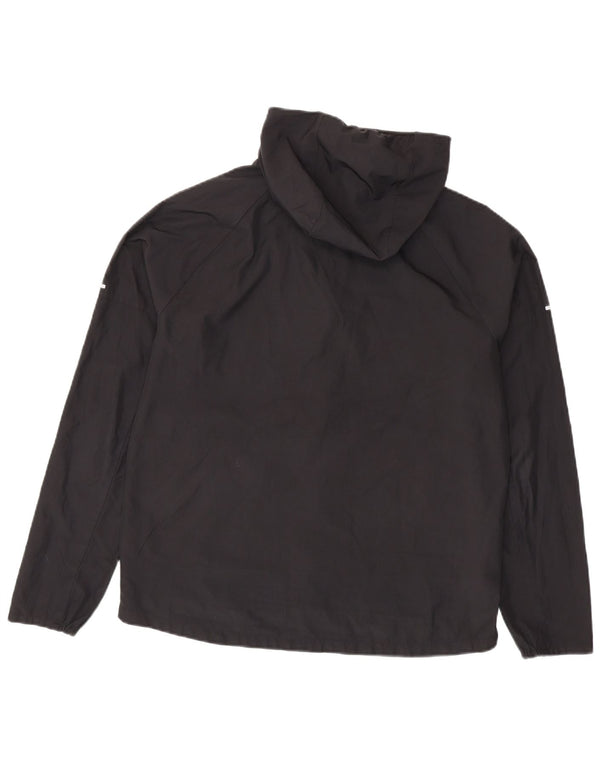 NIKE Chaqueta impermeable con capucha para hombre UK 38 Medium Negro Poliéster