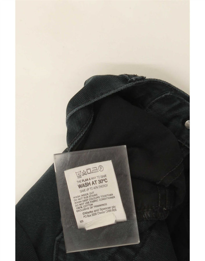 Marks & Spencer Vaqueros rectos desgastados para hombre W34 L31 Algodón negro