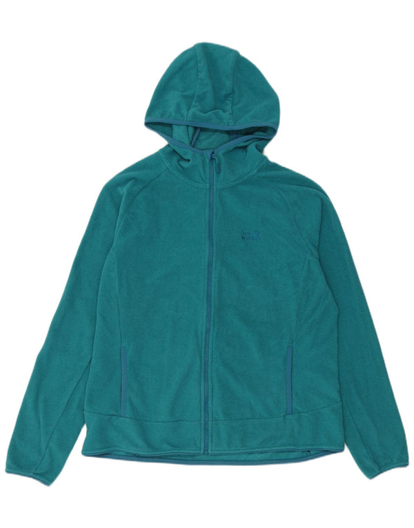 Jack Wolfskin Chaqueta superior de chándal con capucha para mujer UK 40 XL Poliéster azul