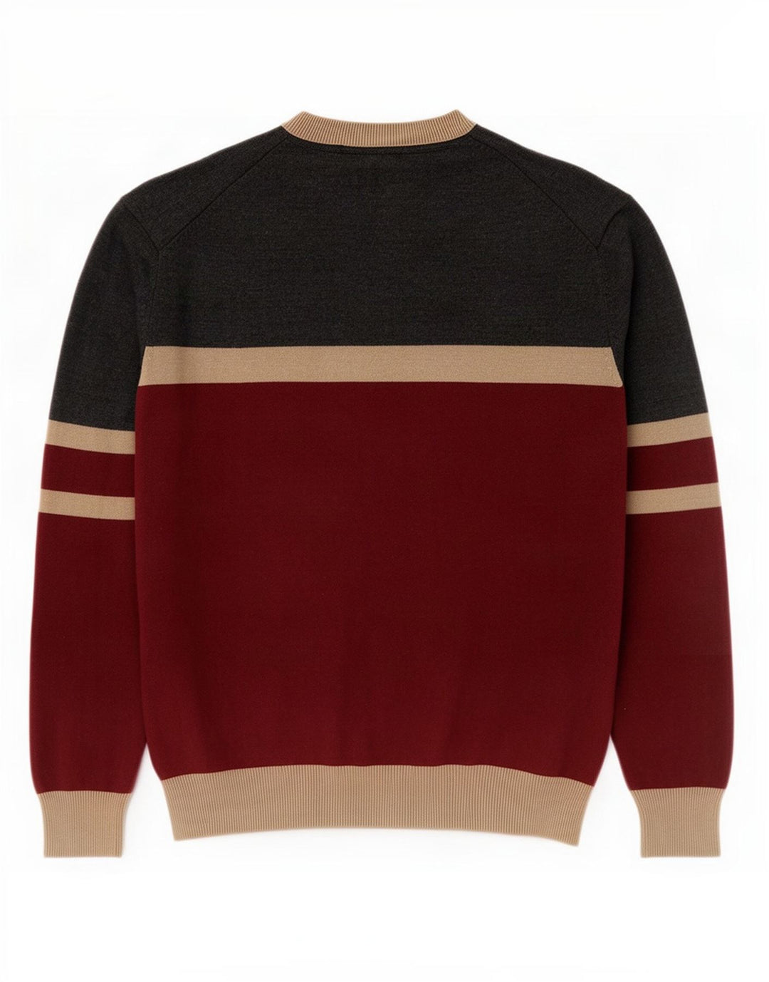 Pierre Cardin - Jersey de cuello redondo para hombre, talla mediana, multicolor
