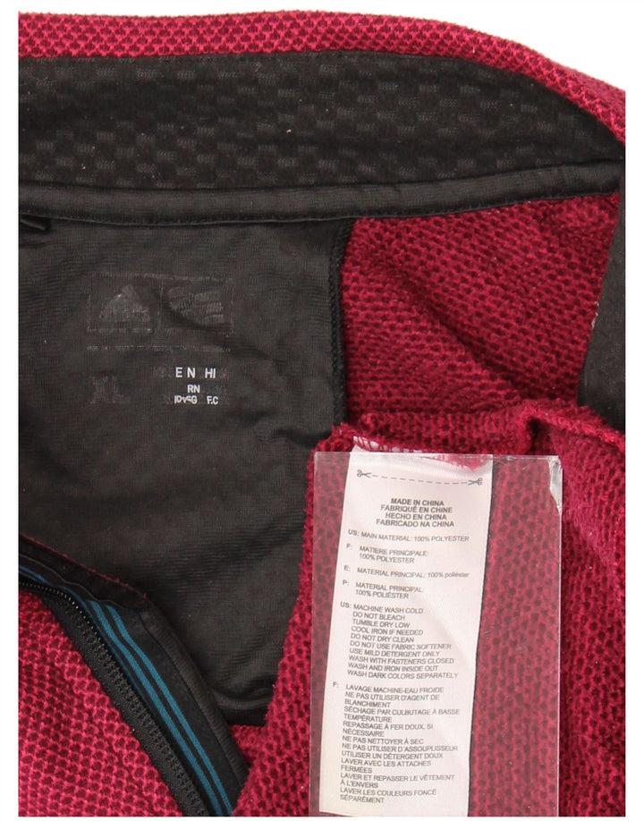 Adidas Hombre Zip Neck Sudadera Jumper XL Rojo Poliéster