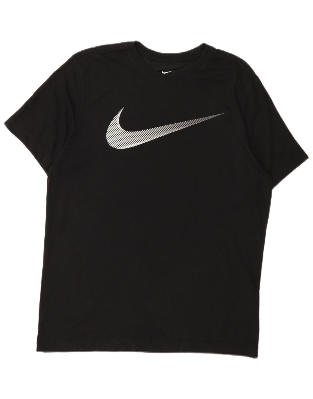 Nike Dri Fit Graphic Camiseta para hombre, talla mediana, algodón negro