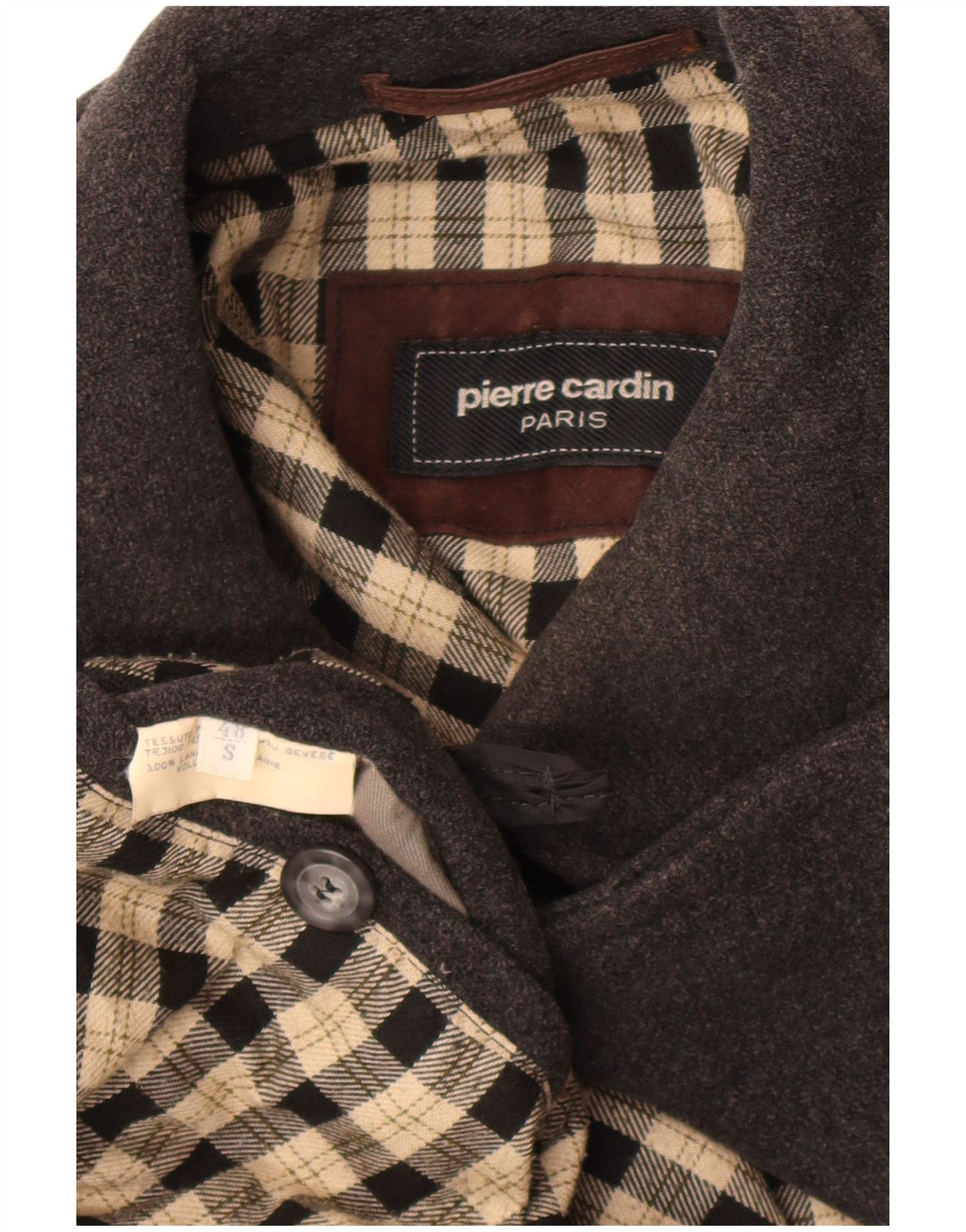 Abrigo para hombre Pierre Cardin IT 48 Lana gris medio