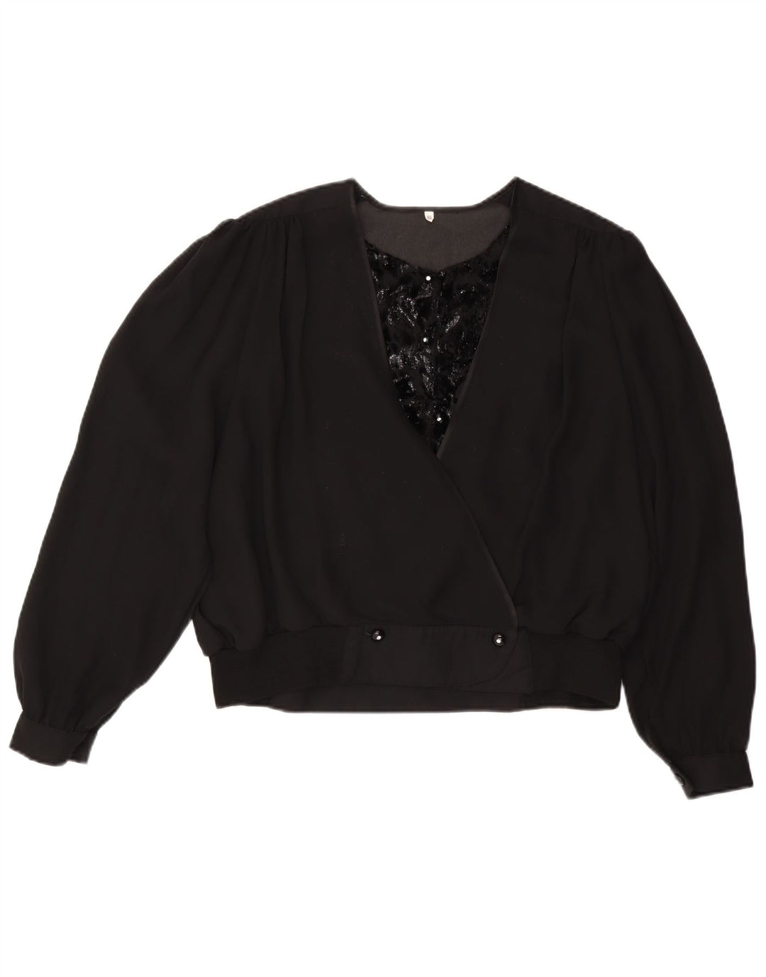 Blusa camisera de mujer VINTAGE IT 50 XL Viscosa negra