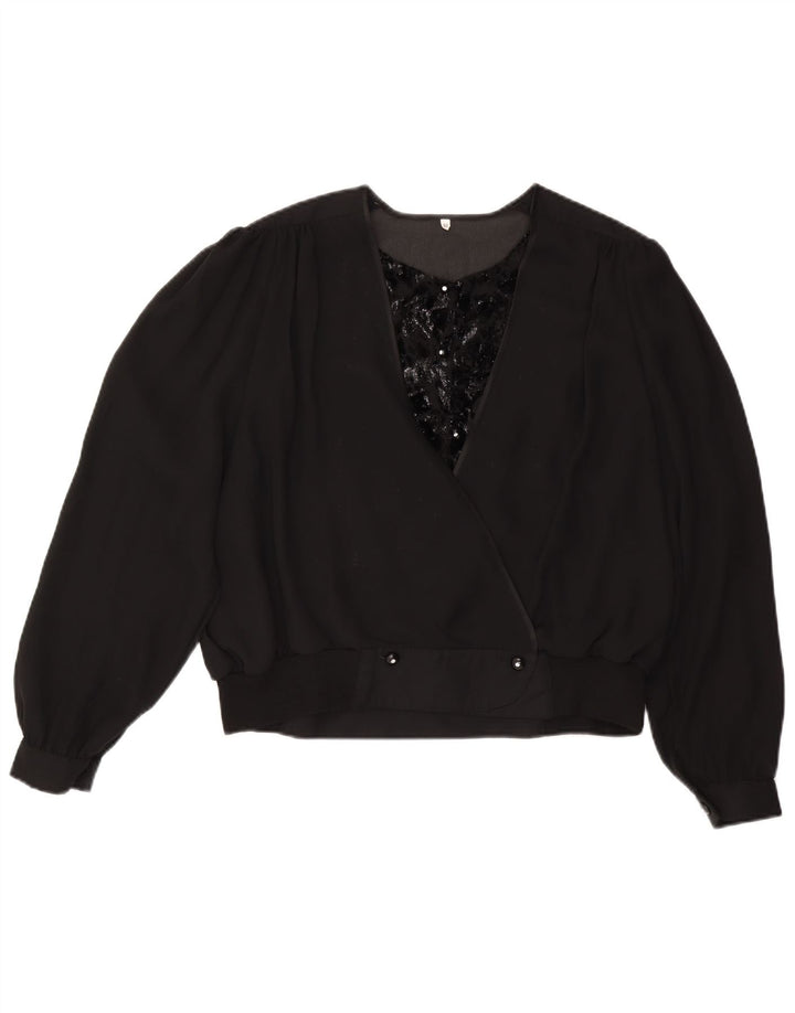 Blusa camisera de mujer VINTAGE IT 50 XL Viscosa negra