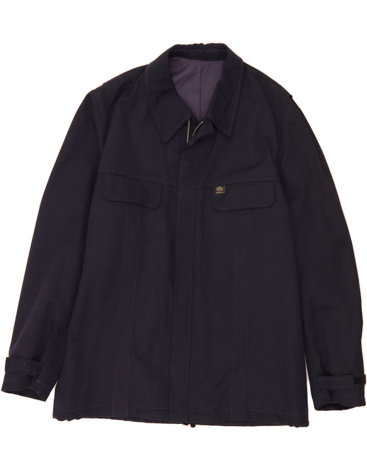 VINTAGE Mens Bomber Jacket UK 36 Small Navy Blue Vintage Vintage and Second-Hand Vintage from Messina Hembry 