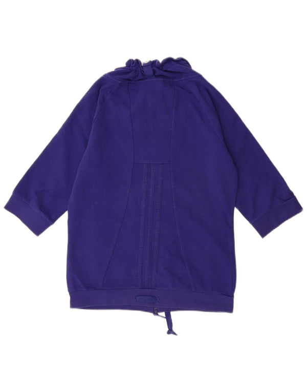 ADIDAS Sudadera de manga 3/4 para mujer Jumper UK 10 Small Blue Cotton