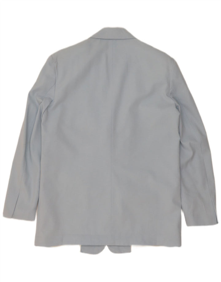 Zara Mujer Chaqueta Blazer Extragrande De 2 Botones UK 10 Small Azul