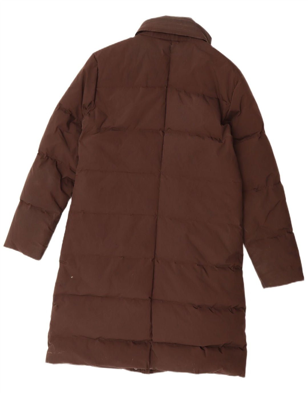 Aspesi Abrigo acolchado con capucha para mujer UK 44 Nylon marrón medio