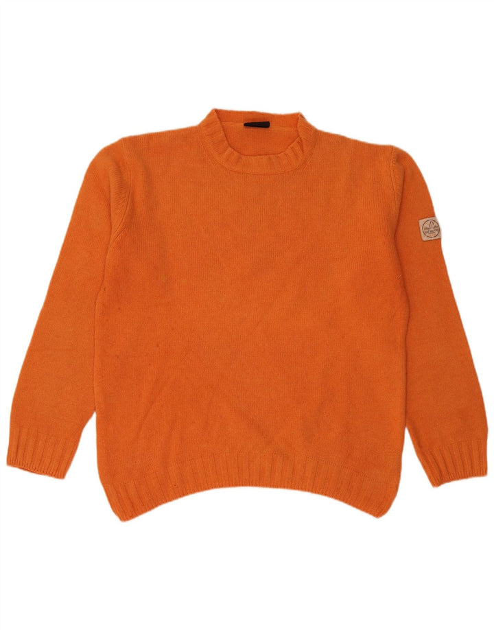 Murphy & Nye Jersey de cuello redondo para hombre XL Lana naranja