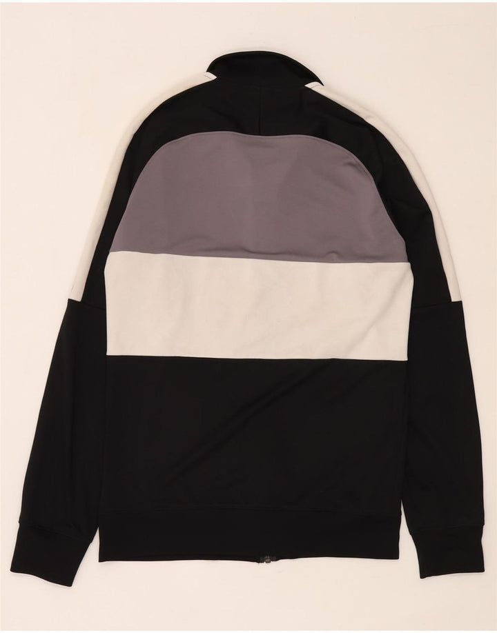 Nike Hombre Dri Fit Chándal Top Chaqueta Pequeña Negro Colorblock Poliéster